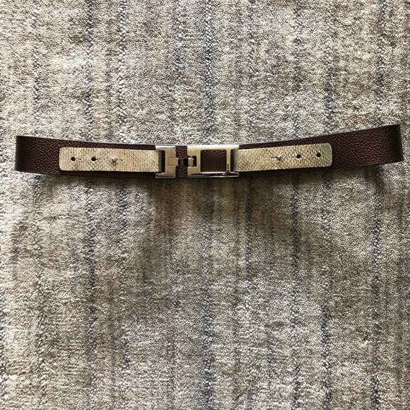 Roberto Mantellassi Leather Silver Bronze Belt